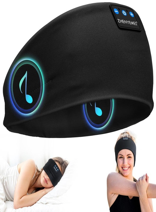ZHENYEMEI Sleep Headphones Wireless Bluetooth 5.4 Headband, Sports Earphones Sleep Earbuds with HD Stereo Speaker Microphone for Workout Jogging Yoga Insomnia Air Travel Meditation Unique Gifts Black - Image 1