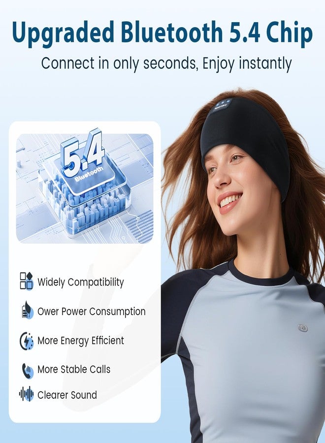 ZHENYEMEI Sleep Headphones Wireless Bluetooth 5.4 Headband, Sports Earphones Sleep Earbuds with HD Stereo Speaker Microphone for Workout Jogging Yoga Insomnia Air Travel Meditation Unique Gifts Black - Image 5