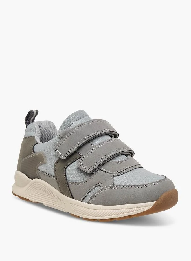 JUNIORS Kids Panelled Sneakers with Hook and Loop Closure