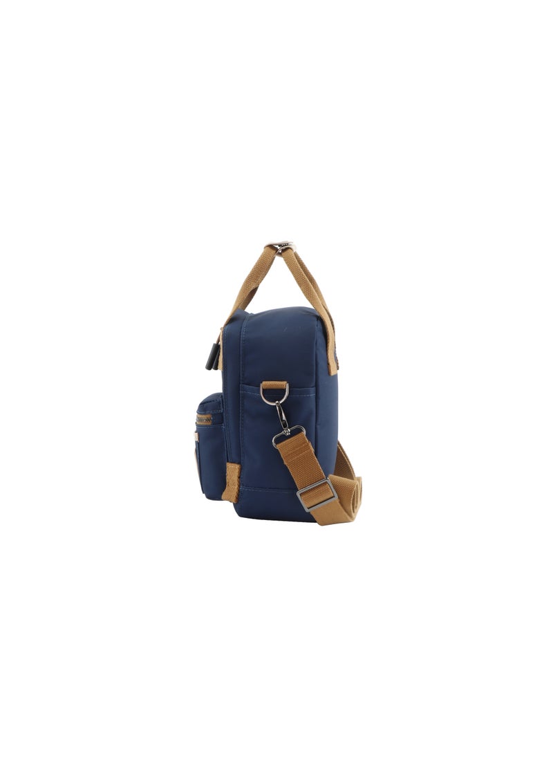 NATIONAL GEOGRAPHIC National Geographic LEGEND Mini Utility Bag Navy For Men and Women, Durable Water Resistant Multi Function Casual Blue Shoulder Bag/Lunch Box Bag With Top Handle/Removable Strap  - Image 2