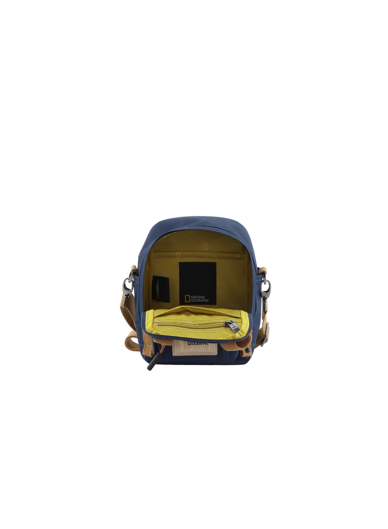 NATIONAL GEOGRAPHIC National Geographic LEGEND Mini Utility Bag Navy For Men and Women, Durable Water Resistant Multi Function Casual Blue Shoulder Bag/Lunch Box Bag With Top Handle/Removable Strap
