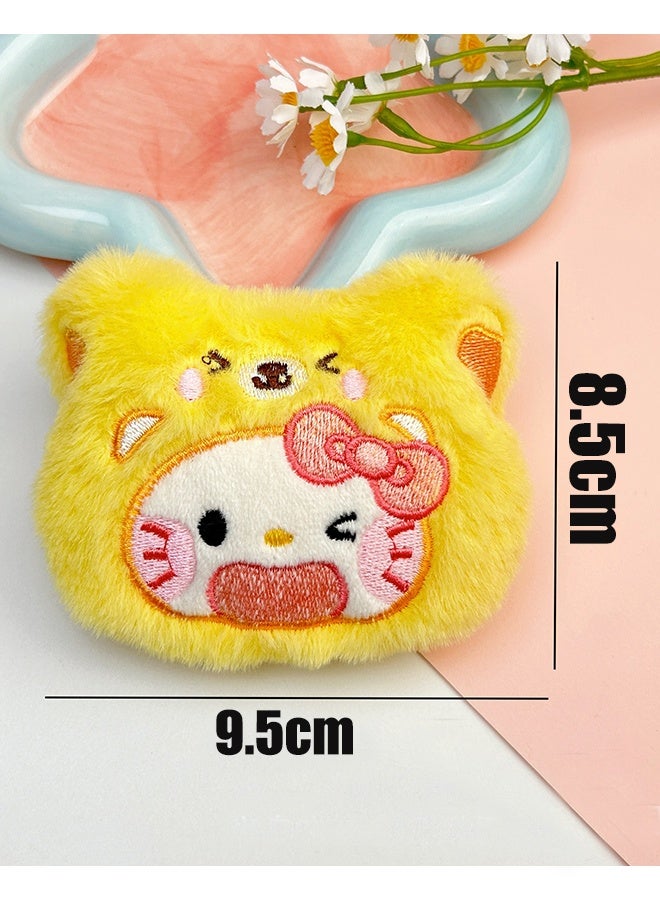 Sanrio 4-Pack Hello Kitty Pendant Cute Plush Keychain Small Kawaii Cat Plush Bag Charm Backpack Accessories Soft Car Keychain - Image 3