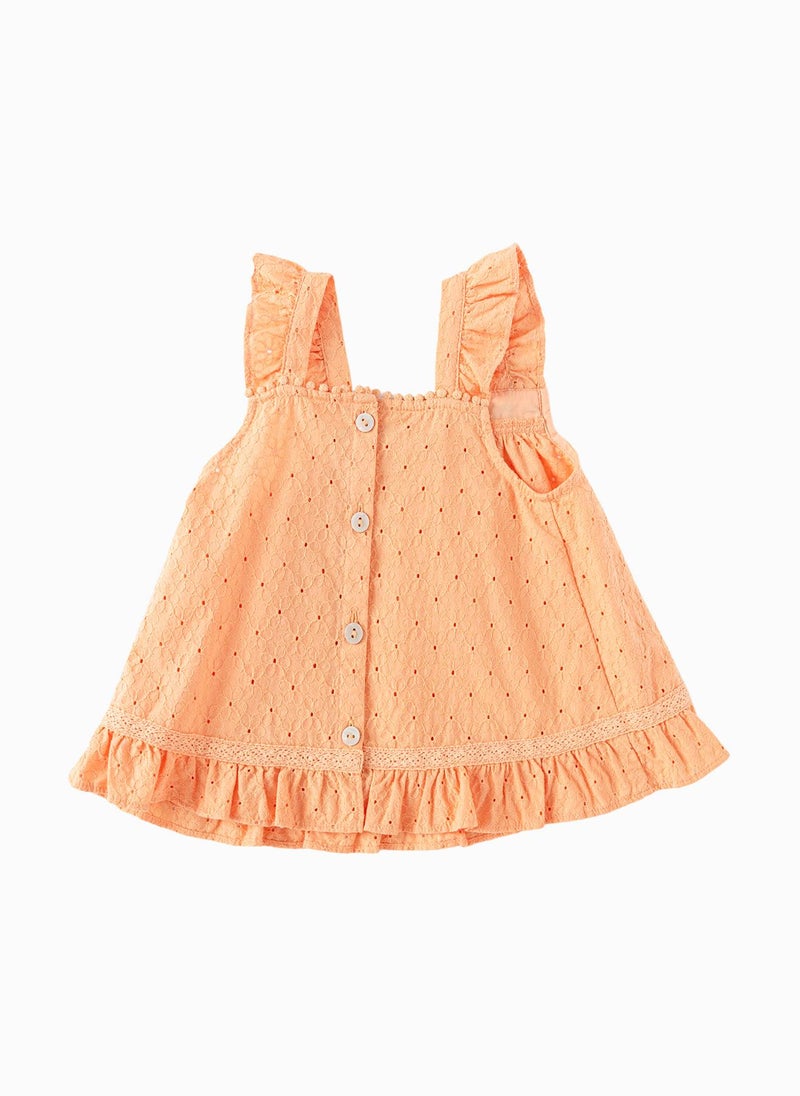 Balabala Eyelet Ruffle Dress - Image 2