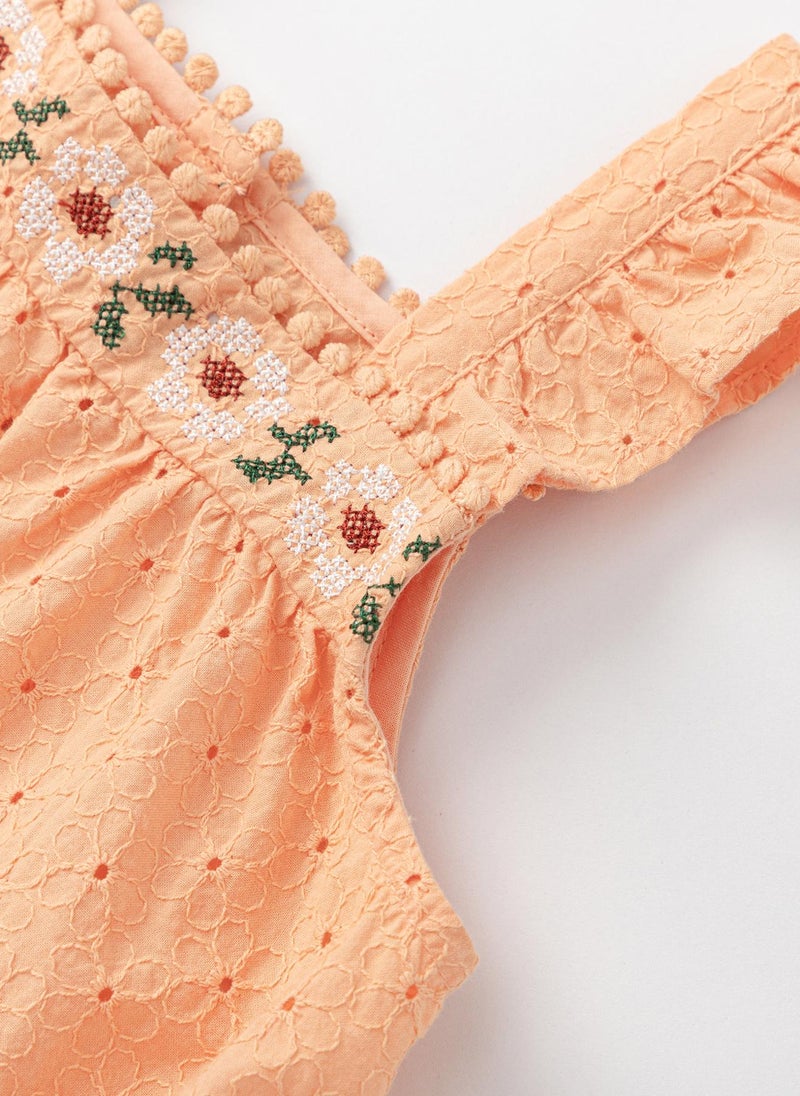 Balabala Eyelet Ruffle Dress - Image 4