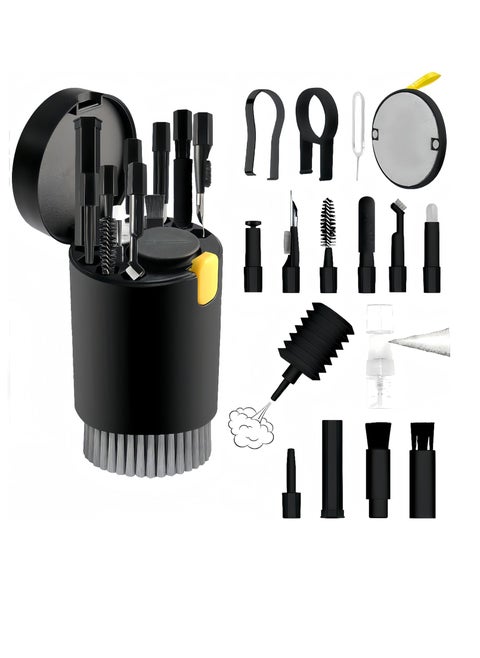 20-in-1 Laptop Phone Screen Cleaner Kit, Computer Keyboard Brush Cleaning Spray set for iPhone AirPods MacBook iPad, Electronic Device Clean Tool for Camera PC Monitor Earbud TV Tablet Car Screens