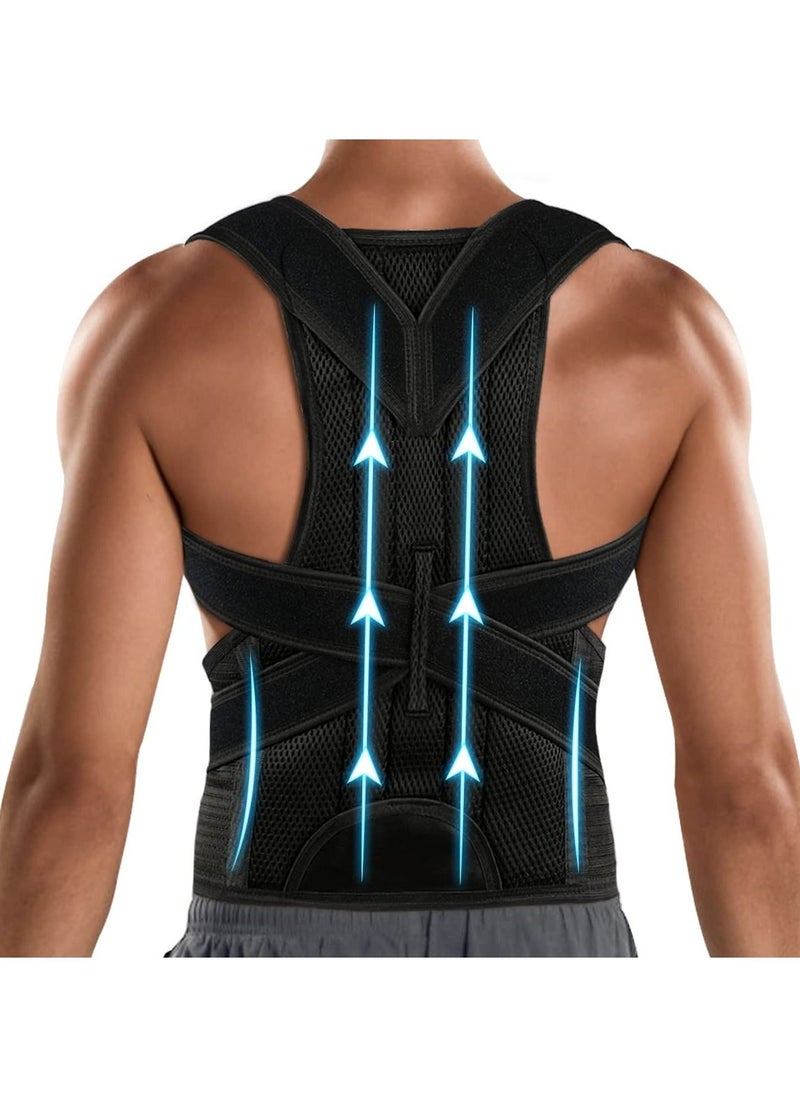 Y&D Posture Corrector for Men&Women, Back Brace Lumbar Support and Upright Breathable Straightener Improve Neck Shoulders Pain Relieve, Large ( Waist 36 - 41Inch )  - Image 1