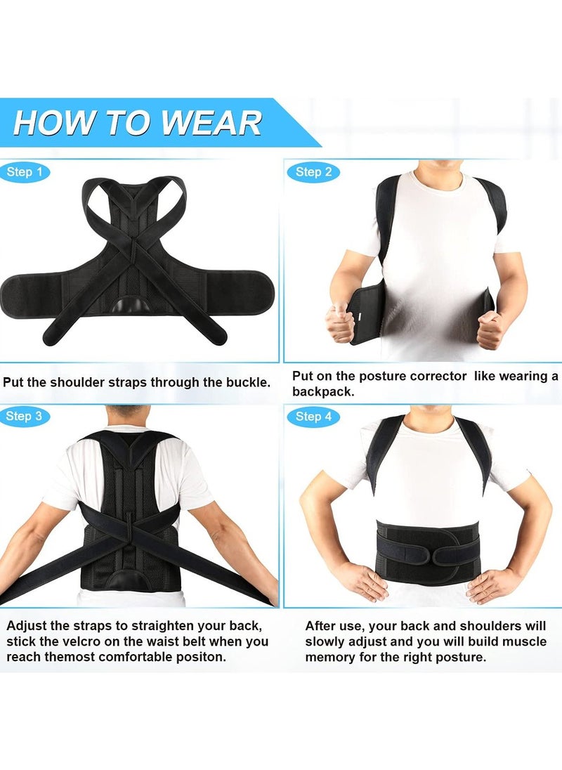 Y&D Posture Corrector for Men&Women, Back Brace Lumbar Support and Upright Breathable Straightener Improve Neck Shoulders Pain Relieve, Large ( Waist 36 - 41Inch )  - Image 5