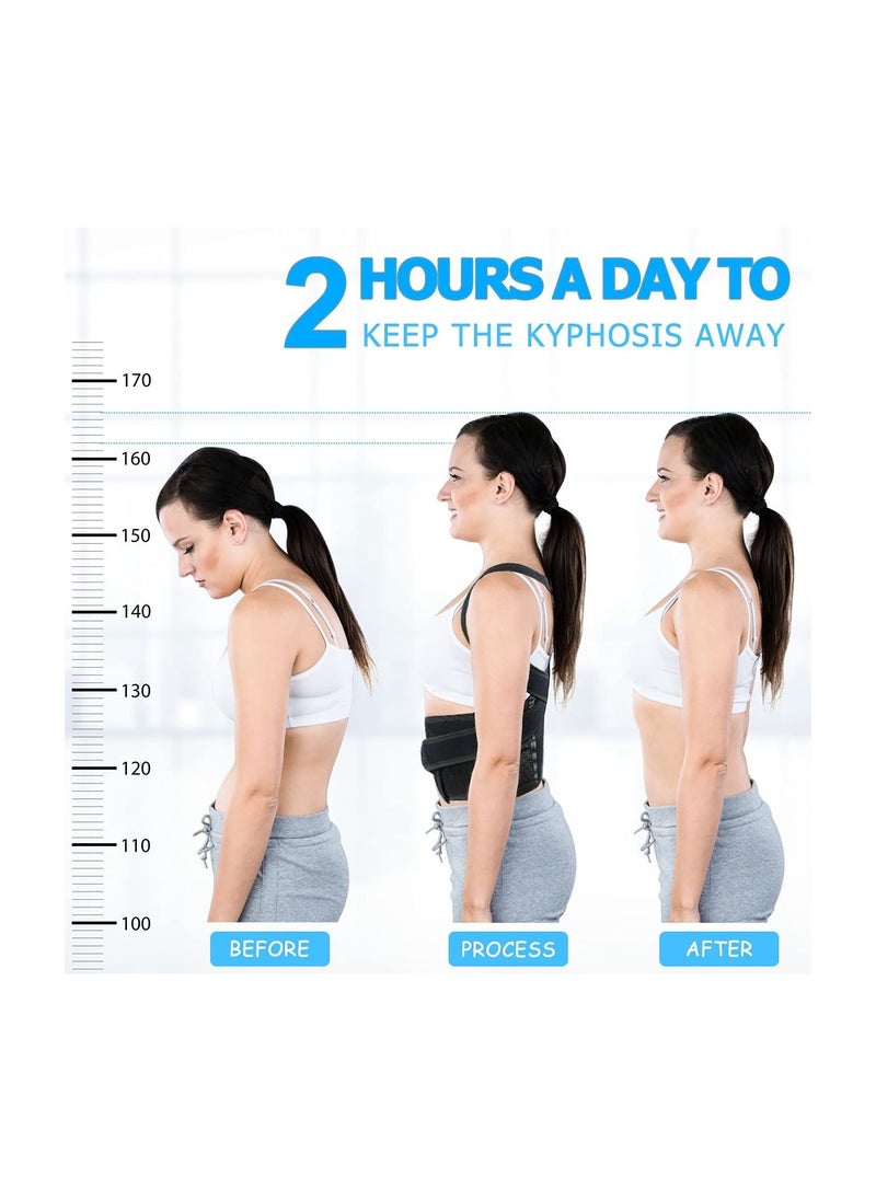 Y&D Posture Corrector for Men&Women, Back Brace Lumbar Support and Upright Breathable Straightener Improve Neck Shoulders Pain Relieve, Large ( Waist 36 - 41Inch )  - Image 2