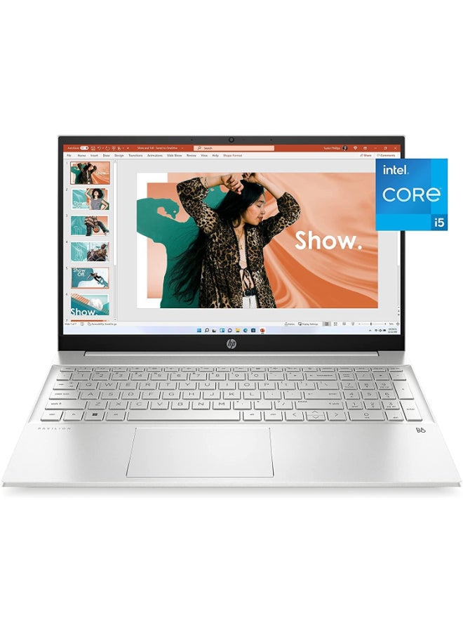 (Upgraded Version) Pavilion Laptop With 15.6-Inch Touchscreen Display, Core i5-1335U Processor/32GB RAM/1TB SSD/Intel Iris XE Graphics/Windows 11 With HDMI Cable English Silver