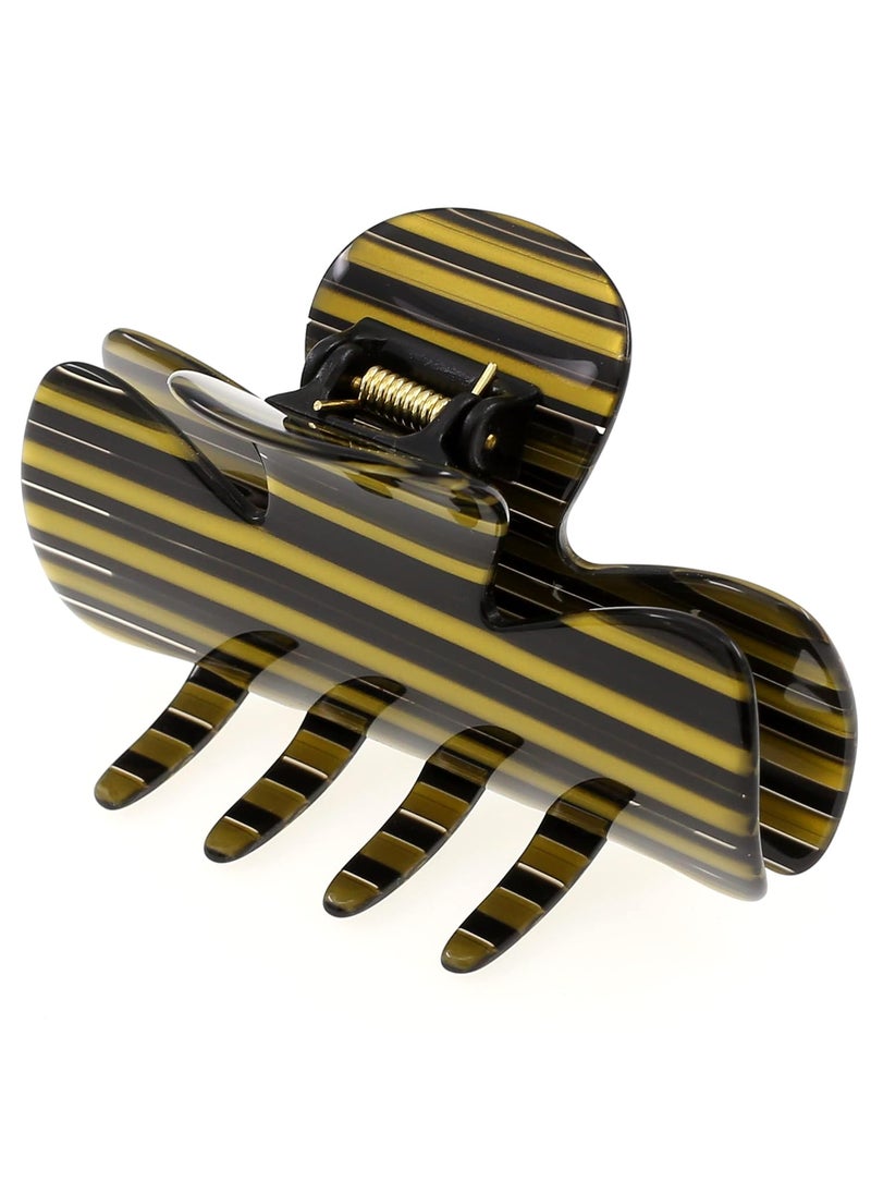 CAMILA - Camila Paris CP3008 French Hair Clip for Women, Small Handmade, Black and Gold, Girls Hair Claw Clips Jaw Fashion Durable Styling Hair Accessories for Women, Strong Hold No Slip Grip, Made in France - Image 1
