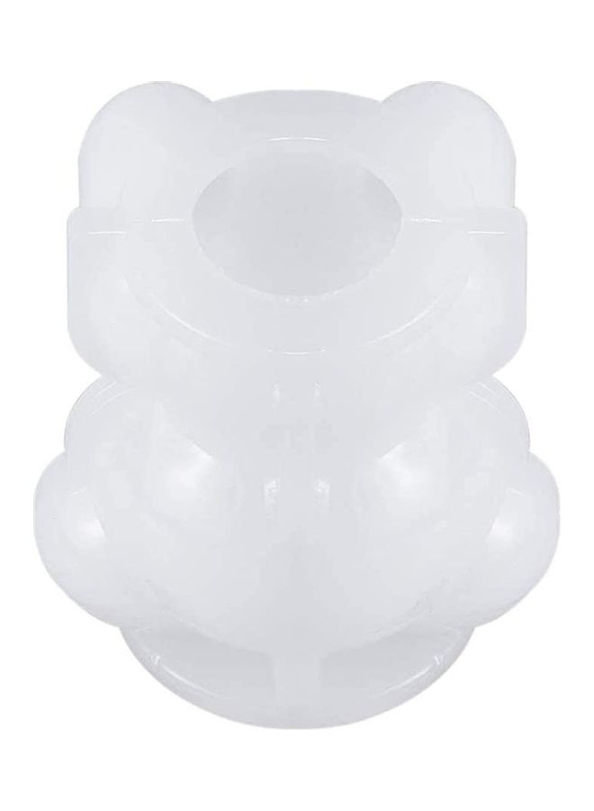 NIBEMINENT 3D Bear Resin Mould Silicone Teddy White 5.5x3.2cm  - Image 2