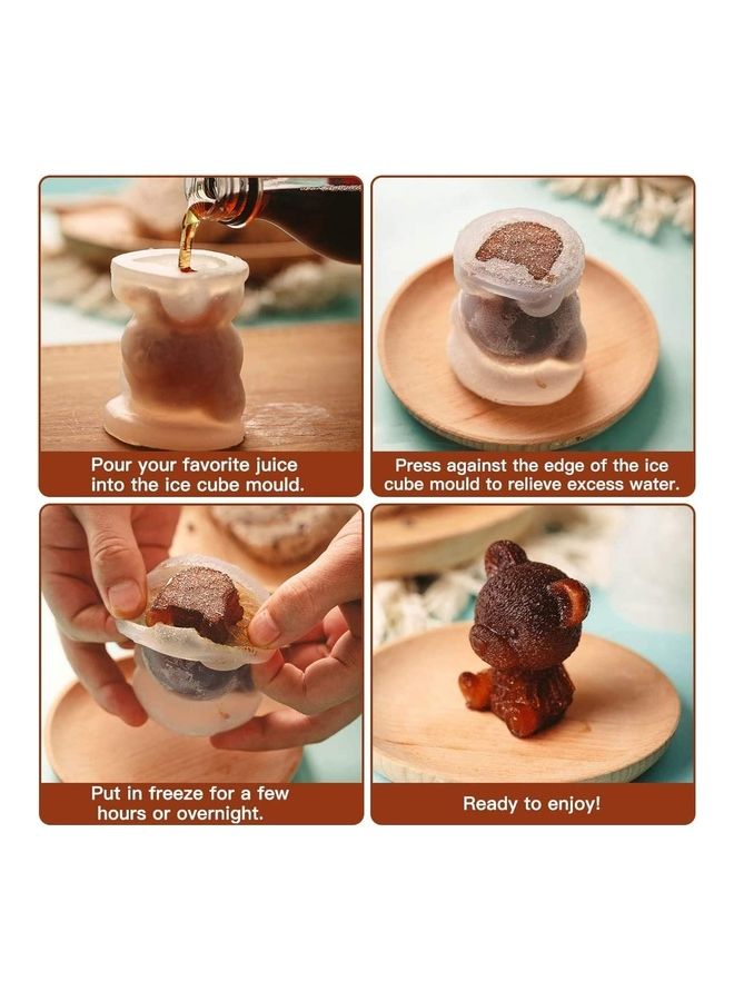 NIBEMINENT 3D Bear Resin Mould Silicone Teddy White 5.5x3.2cm  - Image 5