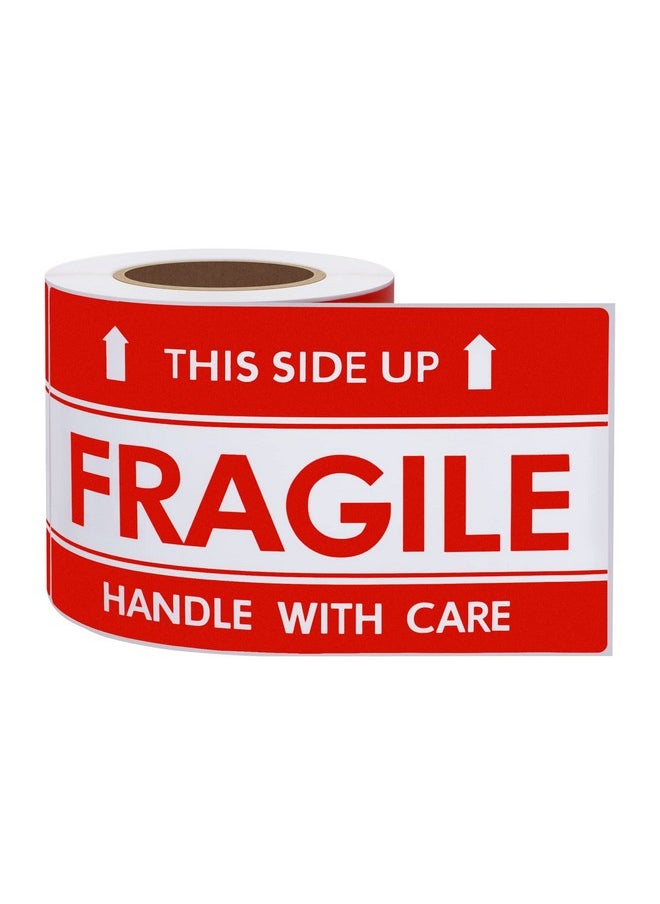 Hybsk - Hybsk This Side Up Fragile Stickers 3x5 inch Handle with Care Shipping and Packing Warning Adhesive Label 100 Per Roll (3x5 inch) - Image 1