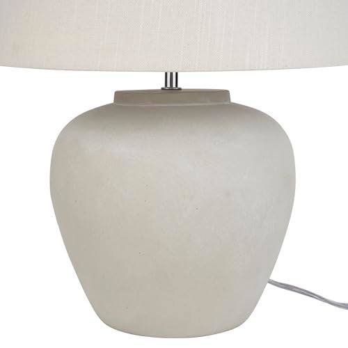 Nourison مصباح طاولة سيراميك نوريسون هوم 20" رمل (بيج فاتح) لغرفة النوم، غرفة المعيشة، الكونسول، المدخل - Image 5