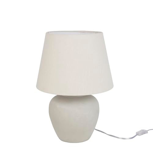 Nourison مصباح طاولة سيراميك نوريسون هوم 20" رمل (بيج فاتح) لغرفة النوم، غرفة المعيشة، الكونسول، المدخل - Image 4