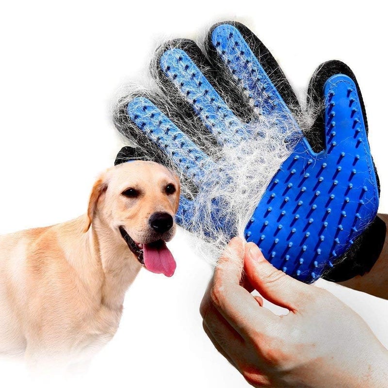 Bindex Pet Grooming Gloves - Dog, Cat Bathing Scrubber Gloves - Two-Sided Pet Grooming Pet Hair Remover Gloves - Massage for Cats, Dogs, Rabbit and Small Pets - Image 1