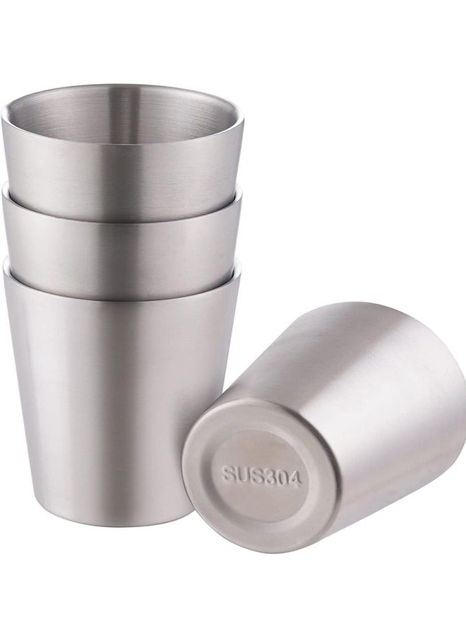 Stainless Steel Coffee Mugs, Double Wall Insulated Coffee Cups 4 Pack 300ml BPA Free Stainless Steel Tumblers Durable Drinking Cups for Home, Kitchen, office, Outdoor ideal for Ice Drinks/Hot Beverage  - Image 1