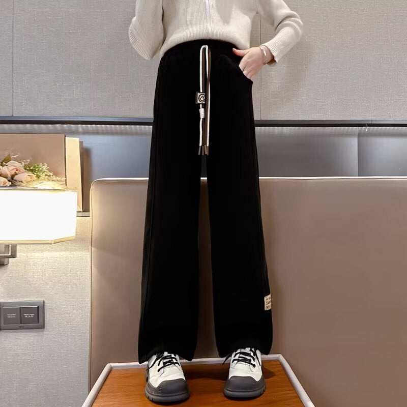 Girls' Wide Leg Pants For 2025 Outer Wear Large Children'S Loose Casual Spring Pants For Primary School Students Children'S Pants - Image 2