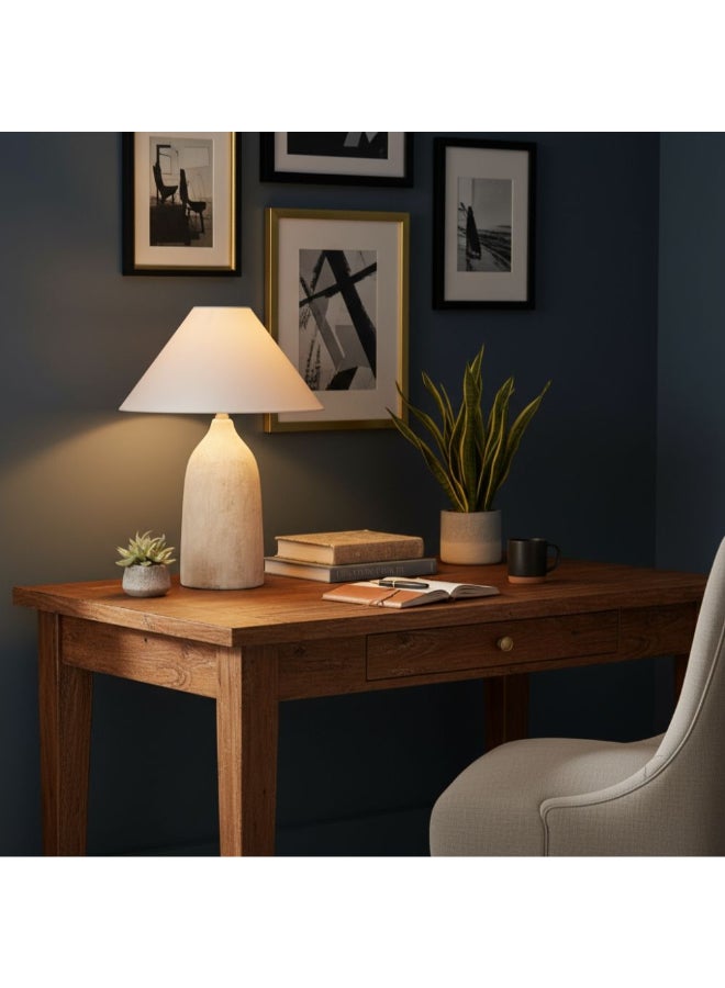 DANUBE HOME Travis Table Lamp - Beige Ceramic - Decorative Finish - Image 3