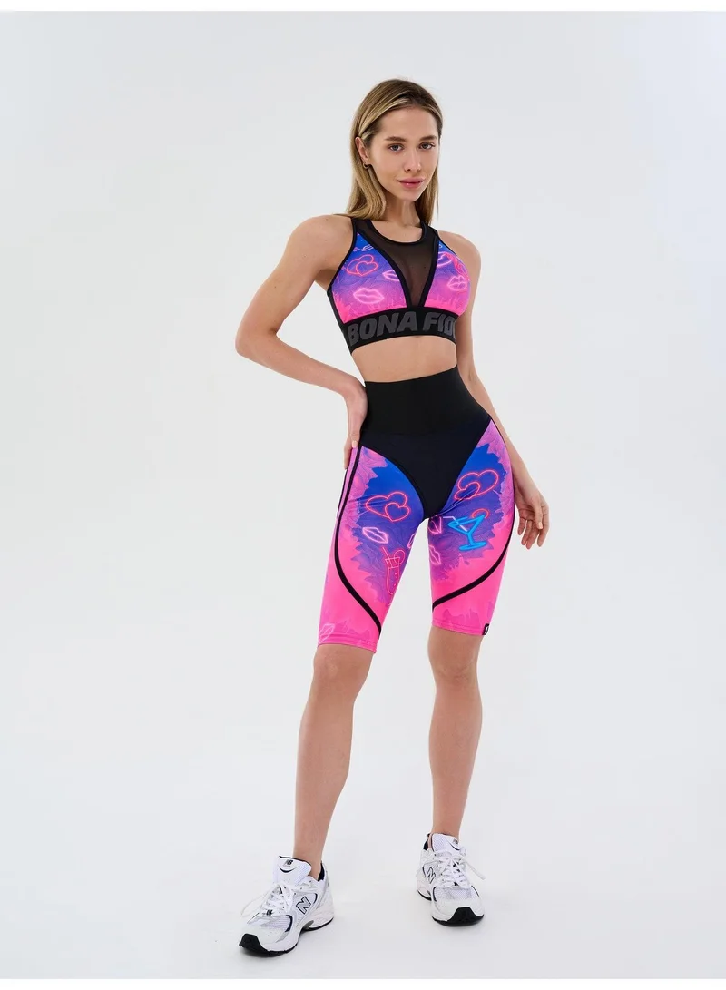 Bona Fide Cycling Extra Corsage Neon Kiss Extra Corsage Kiss High Waist Biker Gym Shorts for Women for Women | Best Price UAE