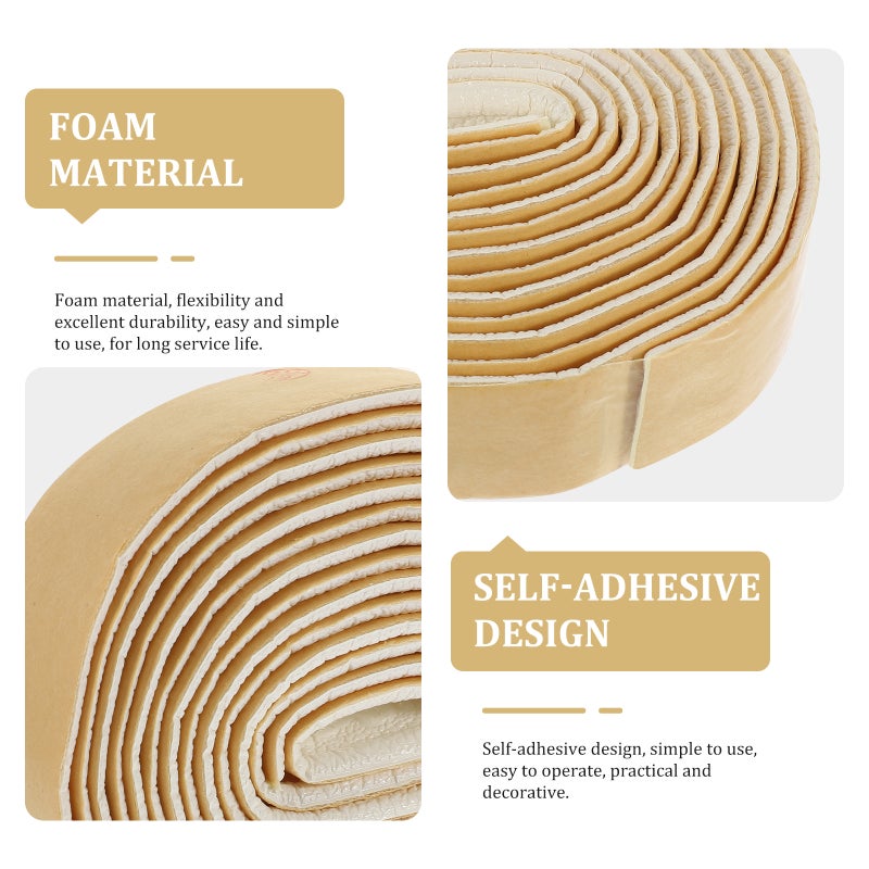 4 Rolls Wall Corner Trim Flexible Adhesive Molding Trim Decorative Molding Trim - Image 4