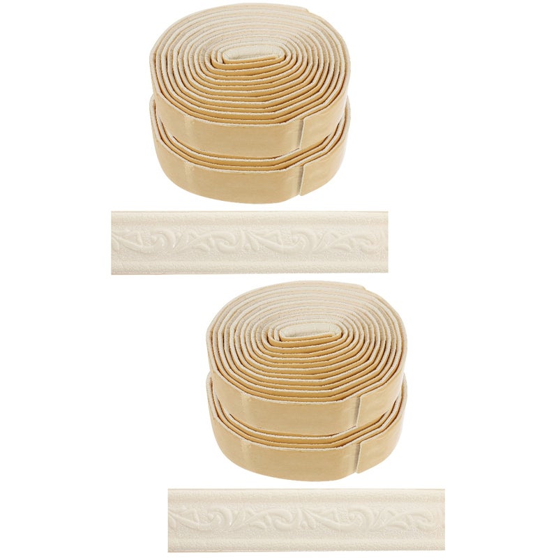 4 Rolls Wall Corner Trim Flexible Adhesive Molding Trim Decorative Molding Trim - Image 1