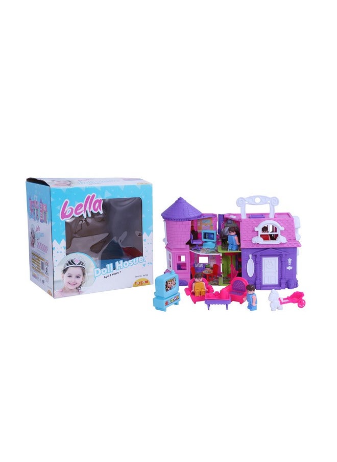 Toy Zone Toyzone Bella Doll House-44758 | Role Play Set | Doll House With Equipped Room | Doll House Play Set For Kids | For Kids Age 3+  - Image 5