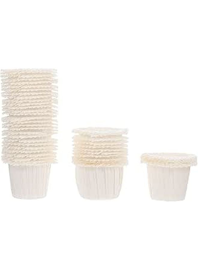 White Paper Cupcake Liners 50Pcs Food Grade Baking Cups For Muffins Party Wedding - Image 1