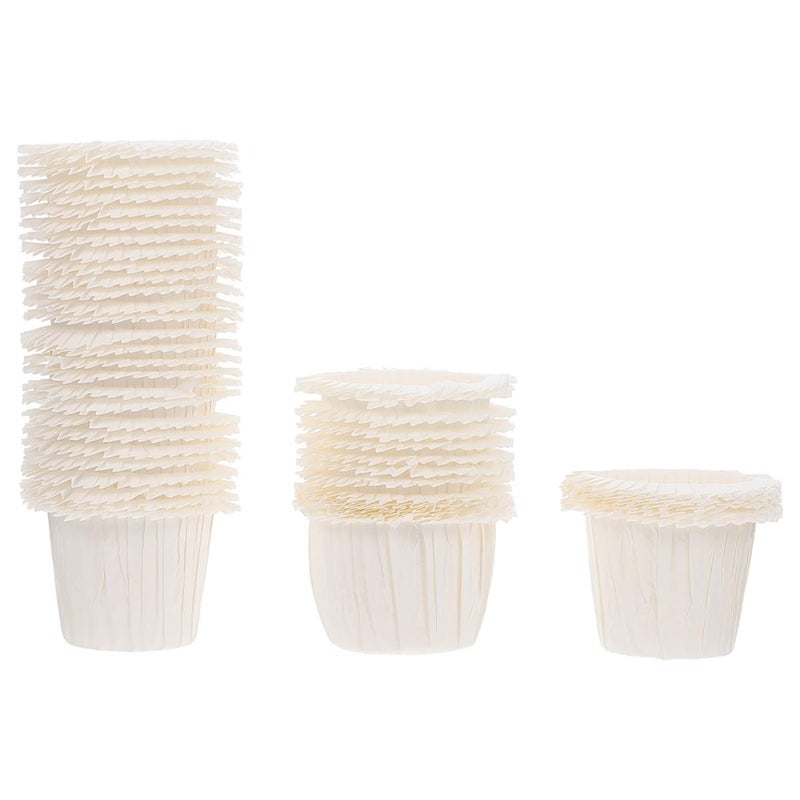 White Paper Cupcake Liners 50Pcs Food Grade Baking Cups For Muffins Party Wedding - Image 2