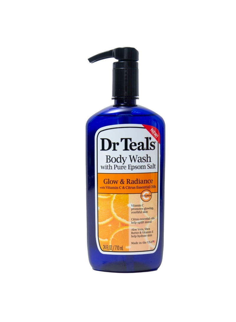 Dr Teal's Glow & Radiance Body Wash With Pure Epsom Salt Value Pack 710 ml