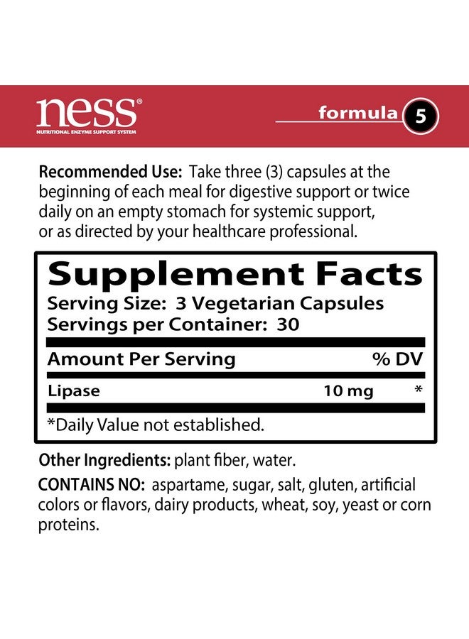 NESS Enzymes Lipase #5 90 caps - Image 2