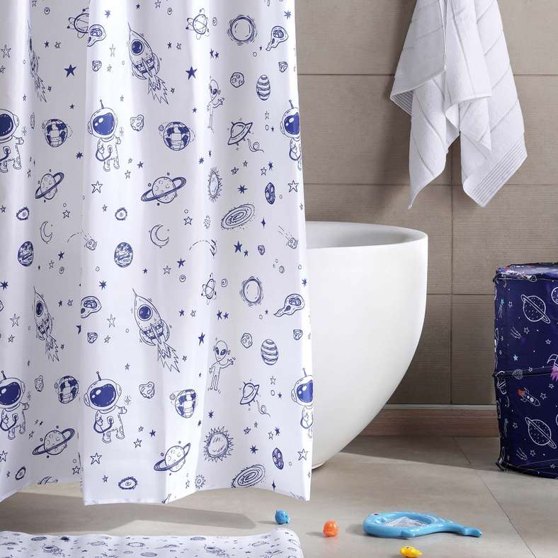 Pan Home Wonder Space Shower Curtain for Kids