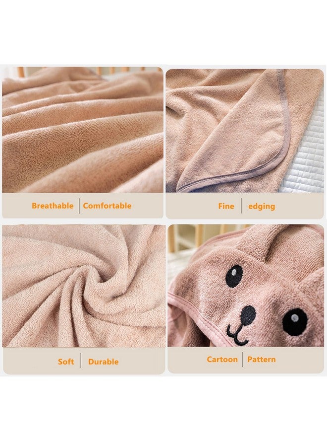 ROMASA Baby Bath Towel with Hooded Cute Design Ultra Soft Thick Cotton Bath Towel Shower Gift for Newborn,35X35 inches (Pink) - Image 3