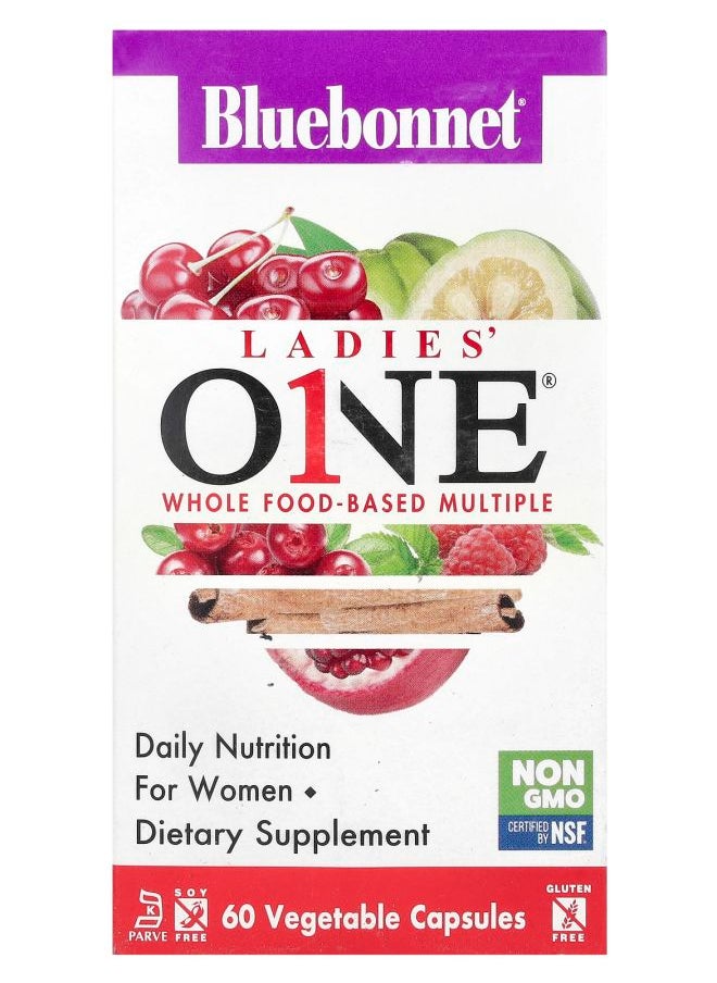 Bluebonnet Nutrition Ladies' ONE® Whole Food-Based Multiple 60 Vegetables Capsules  - Image 1