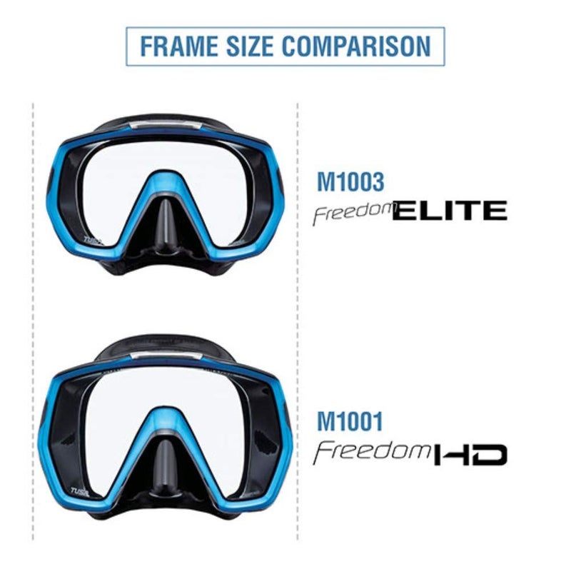 TUSA M-1003 Freedom Elite Scuba Diving Mask, Black/Black - Image 2