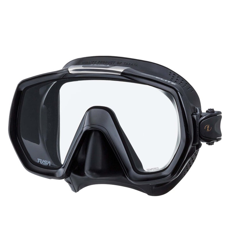 TUSA M-1003 Freedom Elite Scuba Diving Mask, Black/Black - Image 1