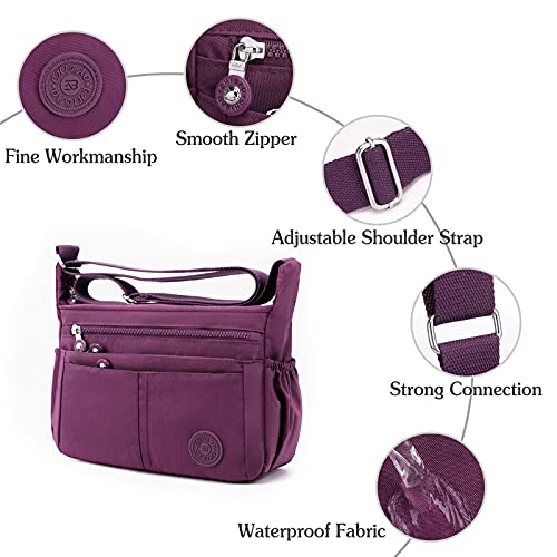 FANDARE Casual Shoulder Bags Women Satchel Waterproof Nylon Lightweight for Sport Work Hiking Shop Crossbody Bag Green - Image 4