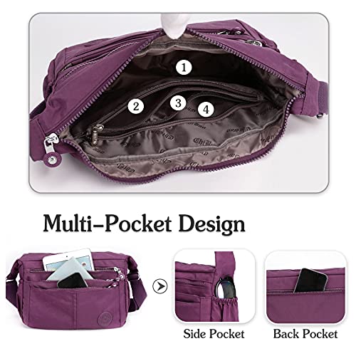 FANDARE Casual Shoulder Bags Women Satchel Waterproof Nylon Lightweight for Sport Work Hiking Shop Crossbody Bag Green - Image 5