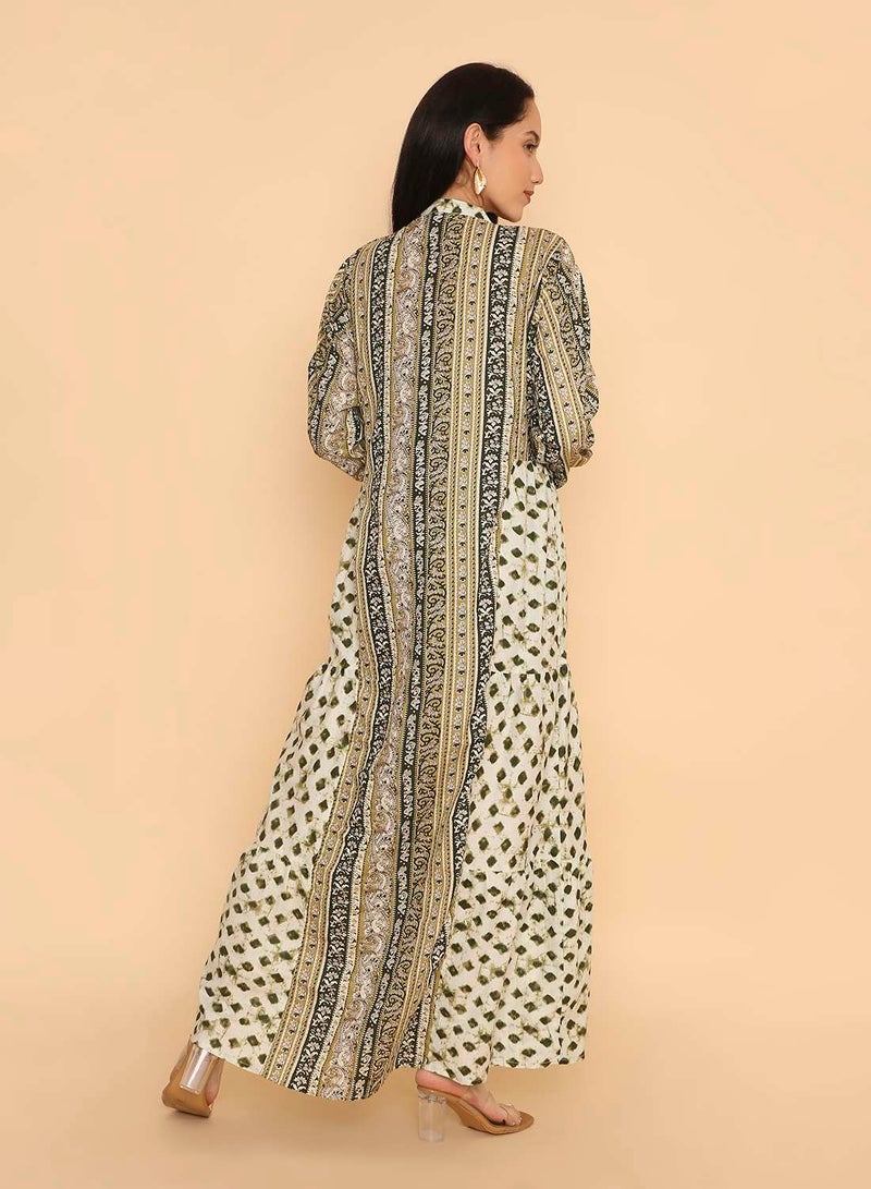 HANA & SARA Unique printed arabic jalabiya dress for women - Image 2