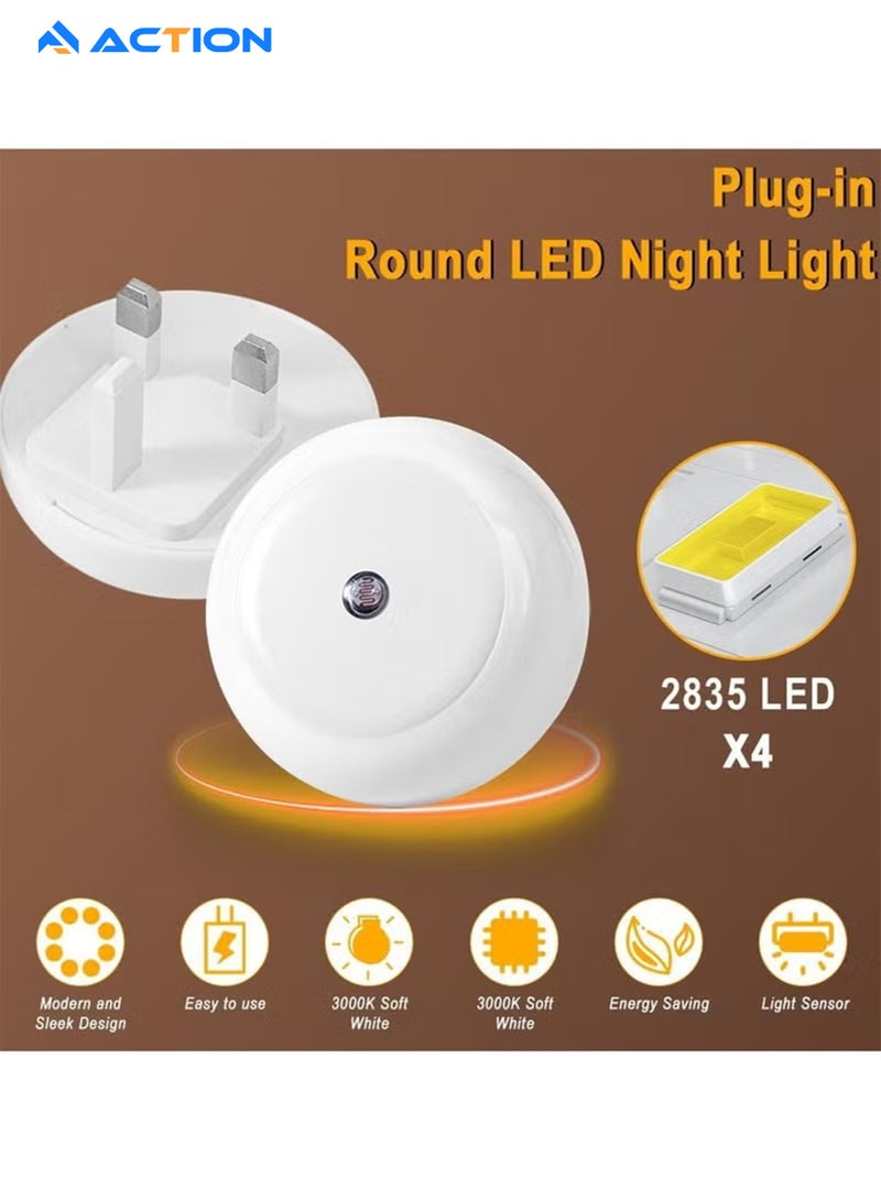 ACTION 2PCS adjustable night light, night light inserted into wall, LED adjustable brightness wall light Children's bedroom, bathroom, corridor, kitchen, stairs - Image 4