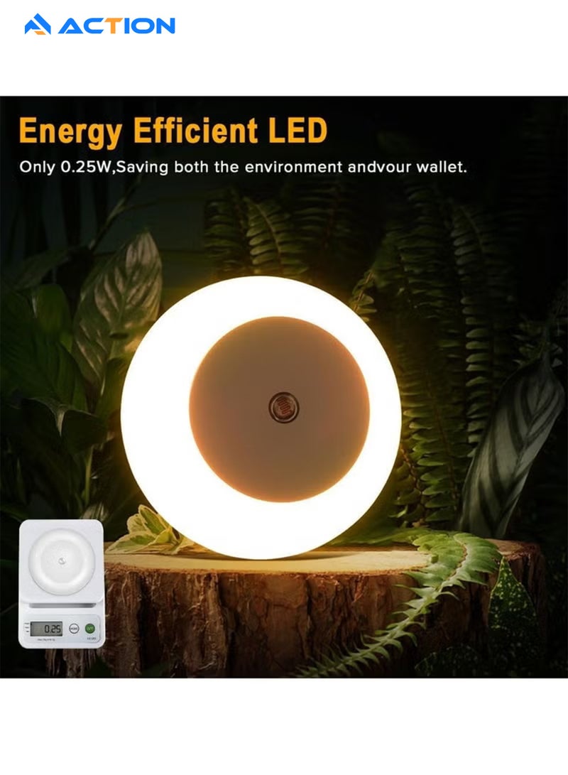 ACTION 2PCS adjustable night light, night light inserted into wall, LED adjustable brightness wall light Children's bedroom, bathroom, corridor, kitchen, stairs - Image 3