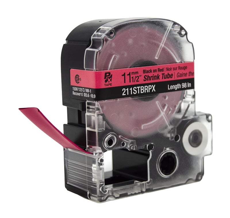LABELWORKS Epson LABELWORKS 211STBRPX Genuine Shrink Tube AWG 2-8 Black on Red Shrink Tube - 1/2" (11MM) Wide, 96" - Image 5