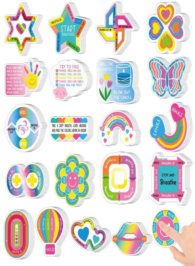 Engrowtic 180 Pcs Anxiety Sensory Stickers Sensory Strips Mindfulness Sticker Calm Anxiety Stickers Adhesive Textured Strips Tactile Fidget Tape for Desk Adults Tension Supplies(Fresh) - Image 1