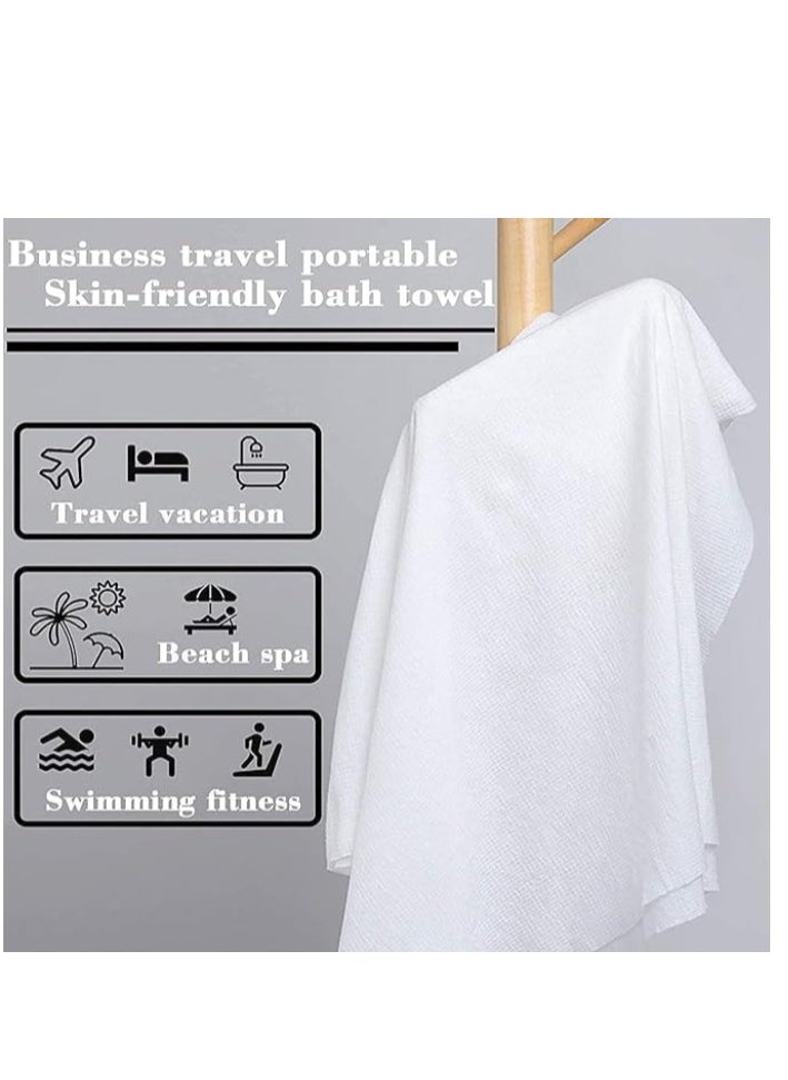 OASIS-TH - Premium Disposable Bath Towels, Disposable Bath Towels Portable Soft Towel Set for Hotel, Bathroom, Spa, Trip, Camping Highly Absorbent 70X140CM  4 Individually Packaged - Image 1