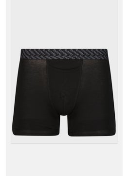 Tommy John Men 2 Pieces 8 Inseam Brand Logo Boxer Beirfs, Black  - Image 3