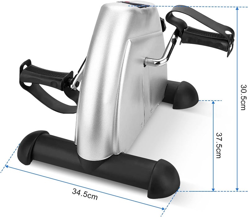 klarako Pedal Trainer, Portable Mini Exercise Pedal Bike Hand Foot Pedal Exerciser Under Desk Slimming Skinny Legs Cycle Bike with Electronic Display for Gym and Indoor - Image 4