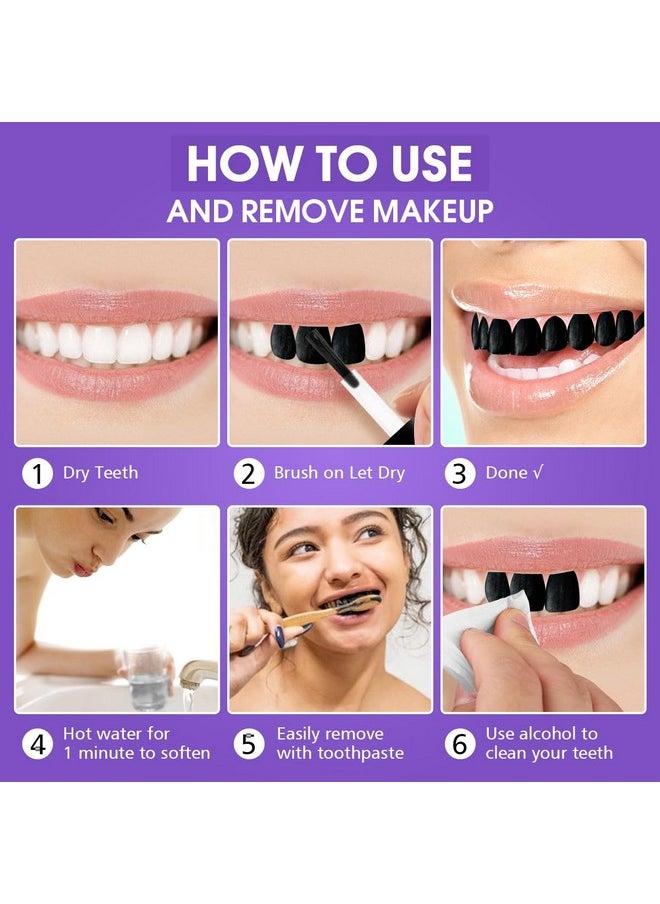 BEUSELF - Black Tooth Paint, Temporary Black Teeth Paint | Quick Dry, Realistic & Safe, Perfect For Black Out Tooth, Rotten Decayed, Missing Teeth Sfx Makeup For Halloween Zombie/Demon Costume/Cosplay & Theater - Image 1