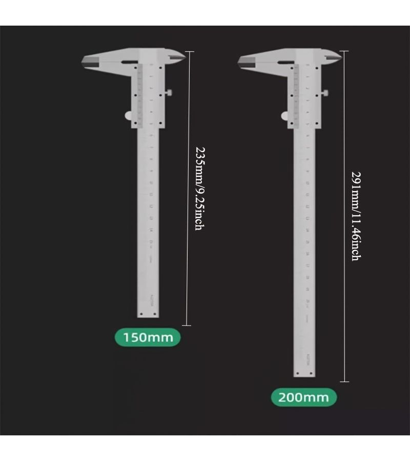 Stainless Steel Vernier Caliper 200mm 0 02mm Precision Inner Outer Diameter Depth Step Measurement - Image 3