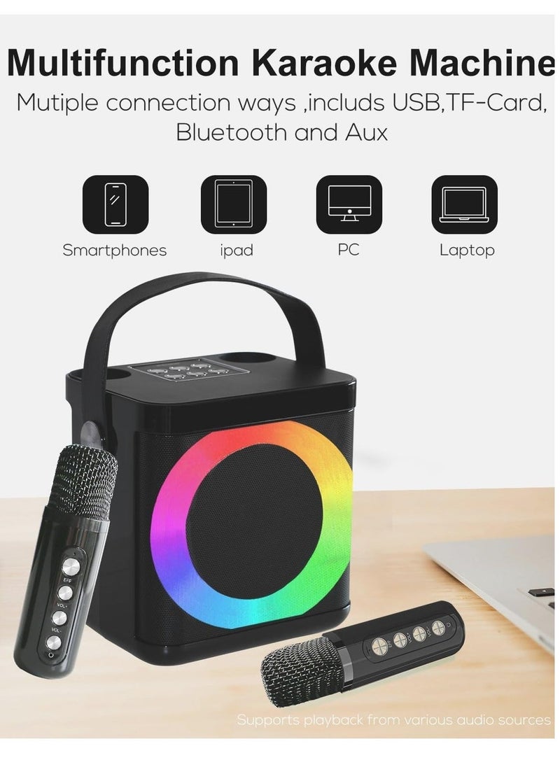 TIGER Karaoke Machine with 2 Wireless Microphones – Portable Bluetooth Karaoke Set with Voice Changing Effects & LED Lights for Children & Adults, Perfect for Boys & Girls Gifts, Home Parties - Image 3