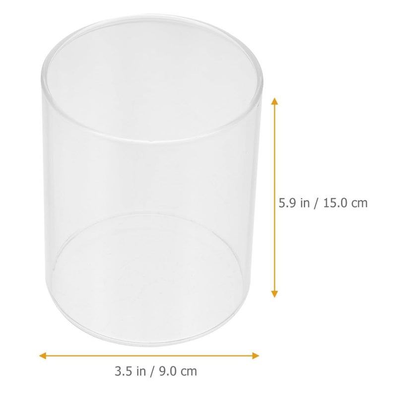 Glass Cylinder Serving Bowl 9cm Diameter 15cm Height Hollow Double Ended Plate For Food Salad Presentation In Kitchen Restaurant - Image 3